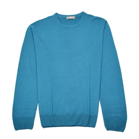 Cruciani Other - CRUCIANI SWEATER CREWNECK WOOL SIZE LARGE TEAL BLUE NWT NEW